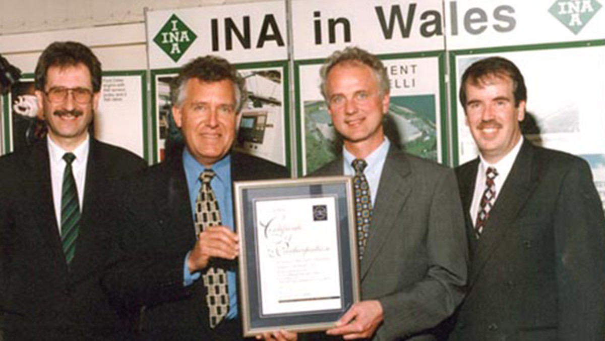 EMAS award to INA. INA UK wins Black and Decker Supplier of Excellence Award - Bronze.