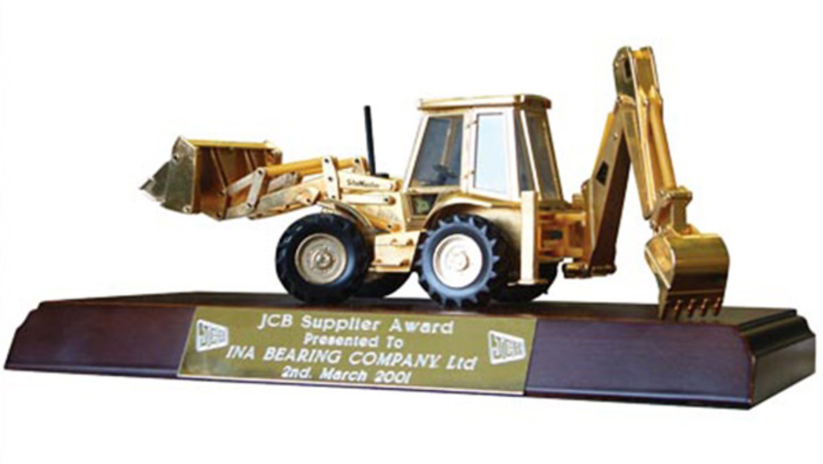 INA Schaeffler KG takes over FAG Kugelfischer AG. INA UK wins Varian Medical Supplies Supplier of the Year Platinum Award and Caterpillar Quality Improvement Award. INA Bearing Company Ltd wins JCB's 'Supplier of the Year' Award.