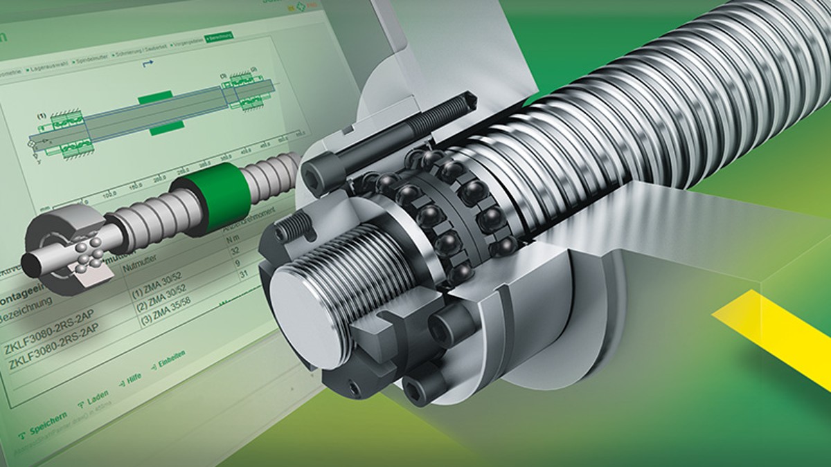 Free of charge software module for the calculation of screw drive bearing arrangements